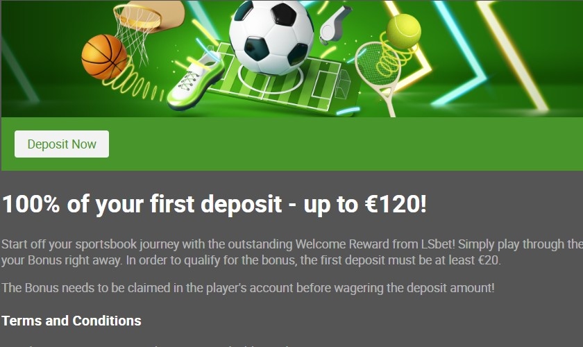 LSbet bookie’s First Deposit bonus!