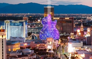 Hard Rock Confirms Construction Progress on Guitar-Shaped Las Vegas Resort Ahead of 2027 Opening